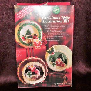 Vintage Wilton Christmas Time Decoration Kit Sugar Egg Ornament